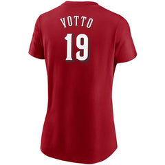 Joey Votto Cincinnati Reds Women's Name & Number T-Shirt Red