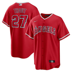 Mike Trout Los Angeles Angels Alternate Replica Player Name Jersey Red