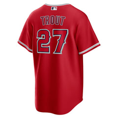 Mike Trout Los Angeles Angels Alternate Replica Player Name Jersey Red