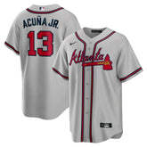 Ronald Acuna Jr. Atlanta Braves Road Replica Player Name Jersey Gray