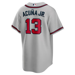 Ronald Acuna Jr. Atlanta Braves Road Replica Player Name Jersey Gray