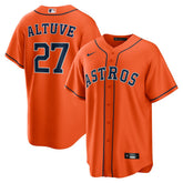 Jose Altuve Houston Astros Alternate Replica Player Name Jersey Orange