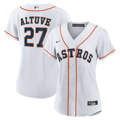 Jose Altuve Houston Astros Women's Home Replica Player Jersey White