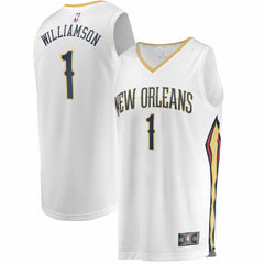 Zion Williamson New Orleans Pelicans Replica Fast Break Jersey White - Association Edition cheap