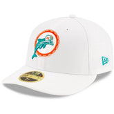 Miami Dolphins New Era Omaha Low Profile 59FIFTY Fitted Hat - White on sale