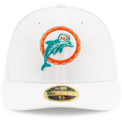 Miami Dolphins New Era Omaha Low Profile 59FIFTY Fitted Hat - White on sale