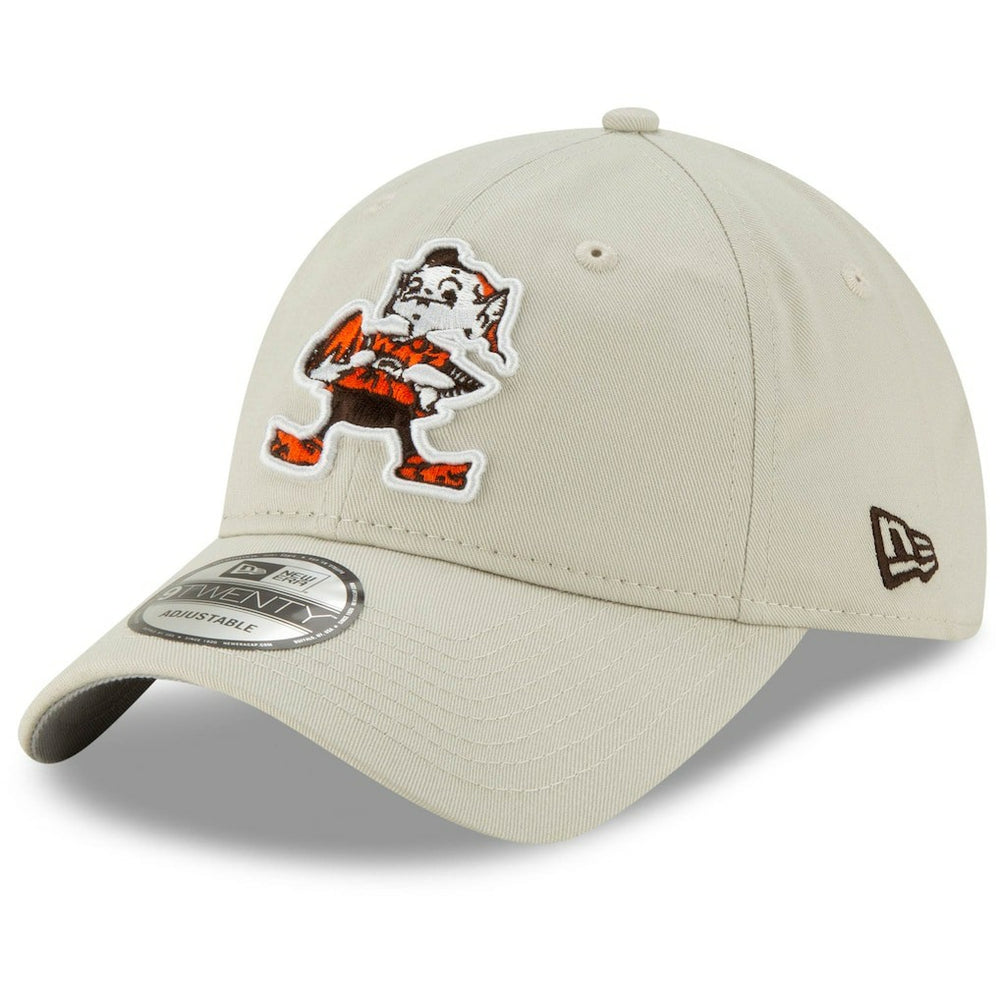 Cleveland Browns New Era Historic Playmaker 9TWENTY Adjustable Hat - Khaki for sale