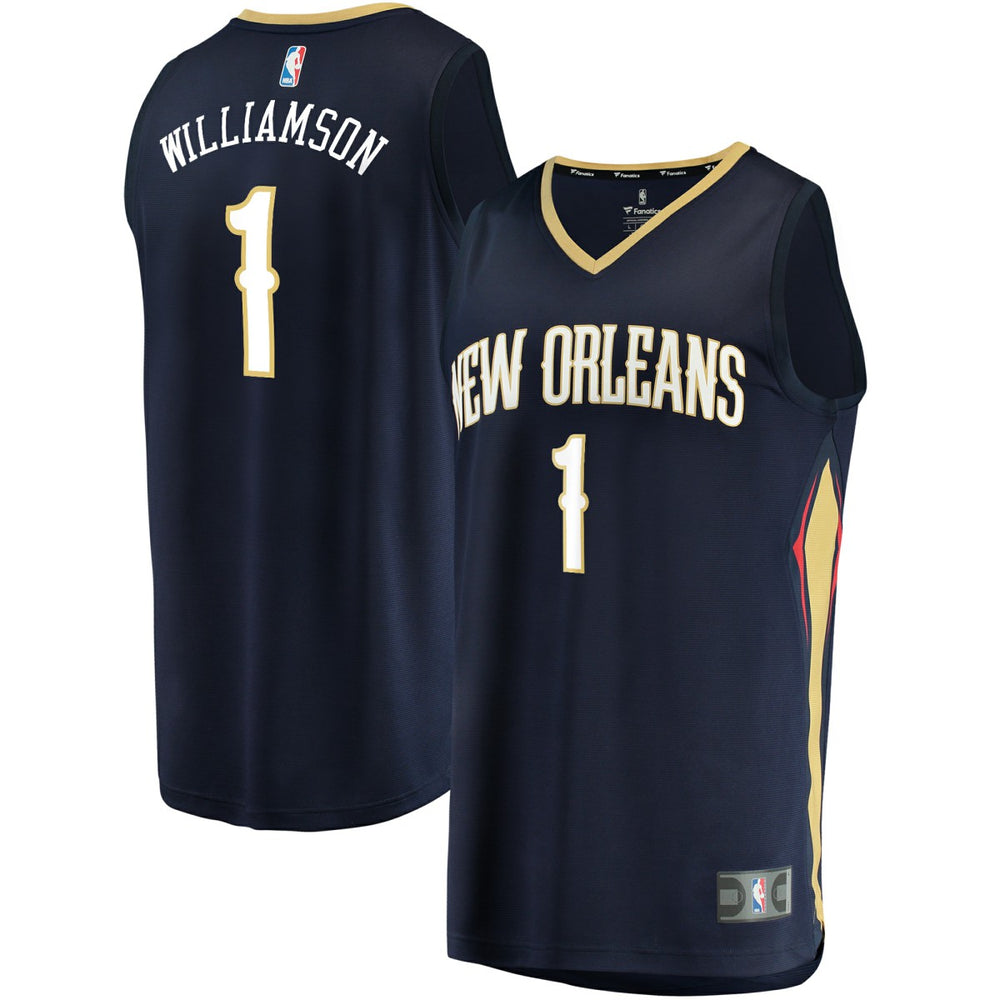 Zion Williamson New Orleans Pelicans Youth Replica Fast Break Jersey Navy - Icon Edition sale