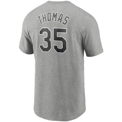 Frank Thomas Chicago White Sox Cooperstown Collection Name & Number T-Shirt Heathered Gray