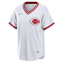 Barry Larkin Cincinnati Reds Home Cooperstown Collection Player Jersey White