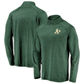Athletics Iconic Striated Primary Logo Raglan Quarter-Zip Pullover Jacket Green