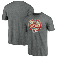 Kansas City Chiefs 60th Season Logo Weathered Tri-Blend T-Shirt - Gray on sale