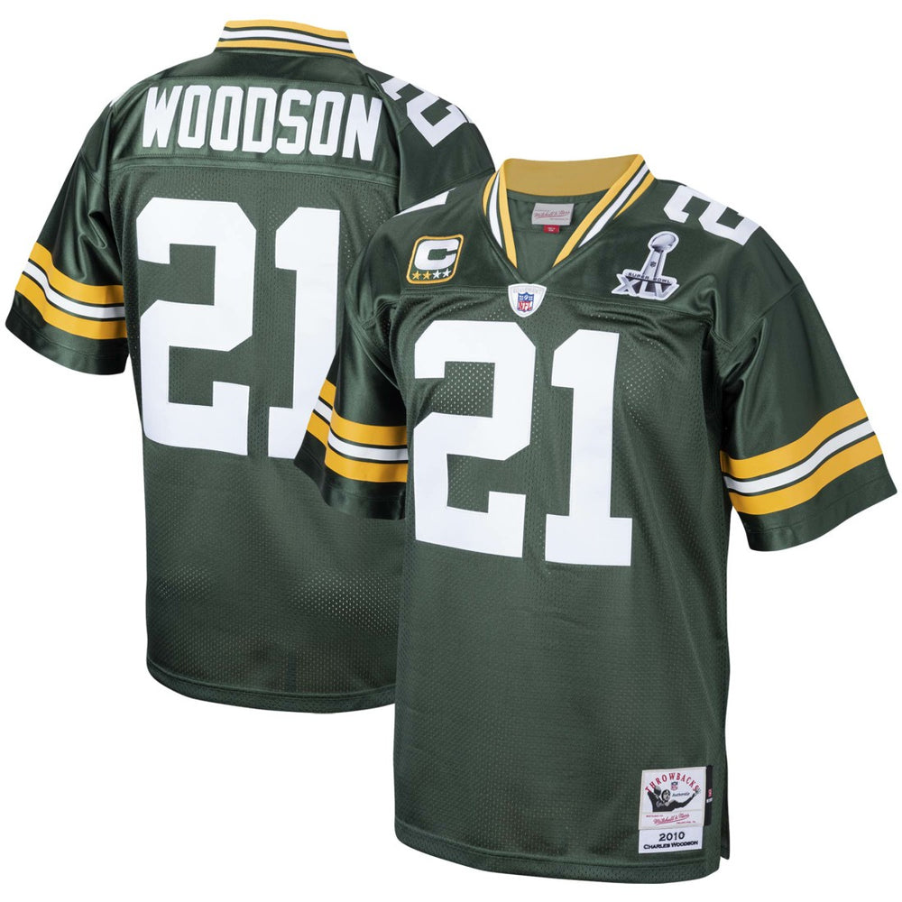Charles Woodson Green Bay Packers 2010 Authentic Throwback Retired Player Jersey - Green on sale
