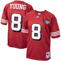 Steve Young San Francisco 49ers 1994 Authentic Throwback Retired Player Jersey - Scarlet on sale