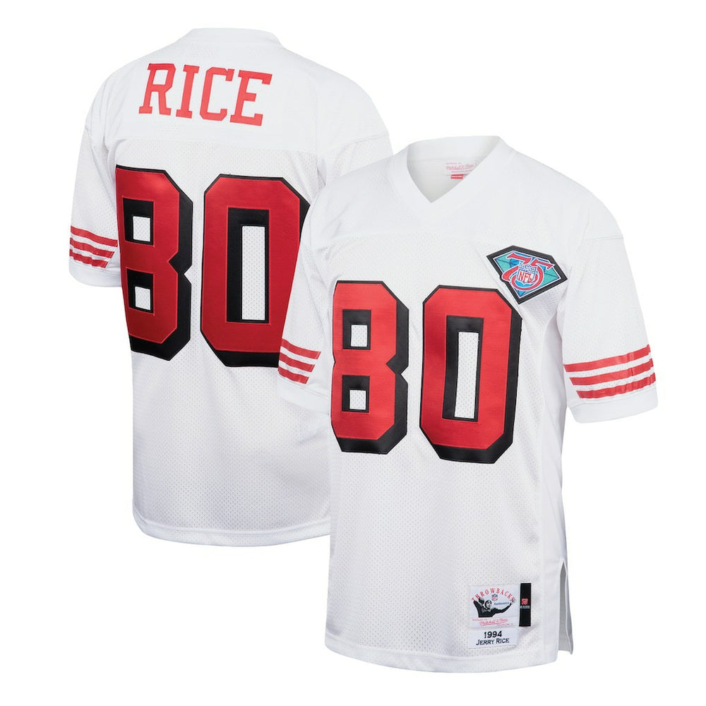 Jerry Rice San Francisco 49ers 1994 Authentic Throwback Retired Player Jersey - White for sale