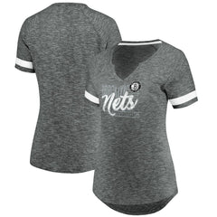 Brooklyn Nets Women's Showtime Winning With Pride Notch Neck T-Shirt - Gray/White online