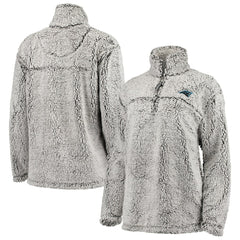 Carolina Panthers G-III 4Her by Carl Banks Women's Sherpa Quarter-Zip Pullover Jacket - Gray cheap