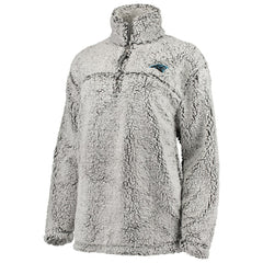 Carolina Panthers G-III 4Her by Carl Banks Women's Sherpa Quarter-Zip Pullover Jacket - Gray cheap
