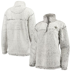 New Orleans Saints G-III 4Her by Carl Banks Women's Sherpa Quarter-Zip Pullover Jacket - Gray discount