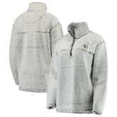 Green Bay Packers Women's Sherpa Quarter-Zip Pullover Jacket - Gray cheap