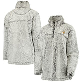 Minnesota Vikings Women's Sherpa Quarter-Zip Pullover Jacket - Gray outlet