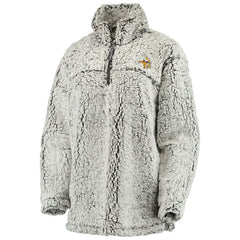 Minnesota Vikings Women's Sherpa Quarter-Zip Pullover Jacket - Gray outlet
