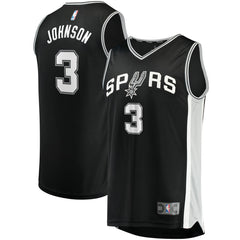 Keldon Johnson San Antonio Spurs Fast Break Replica Jersey Black - Icon Edition cheap