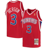 Allen Iverson Philadelphia 76ers Youth 1996/97 Hardwood Classics Swingman Throwback Jersey - Red for sale