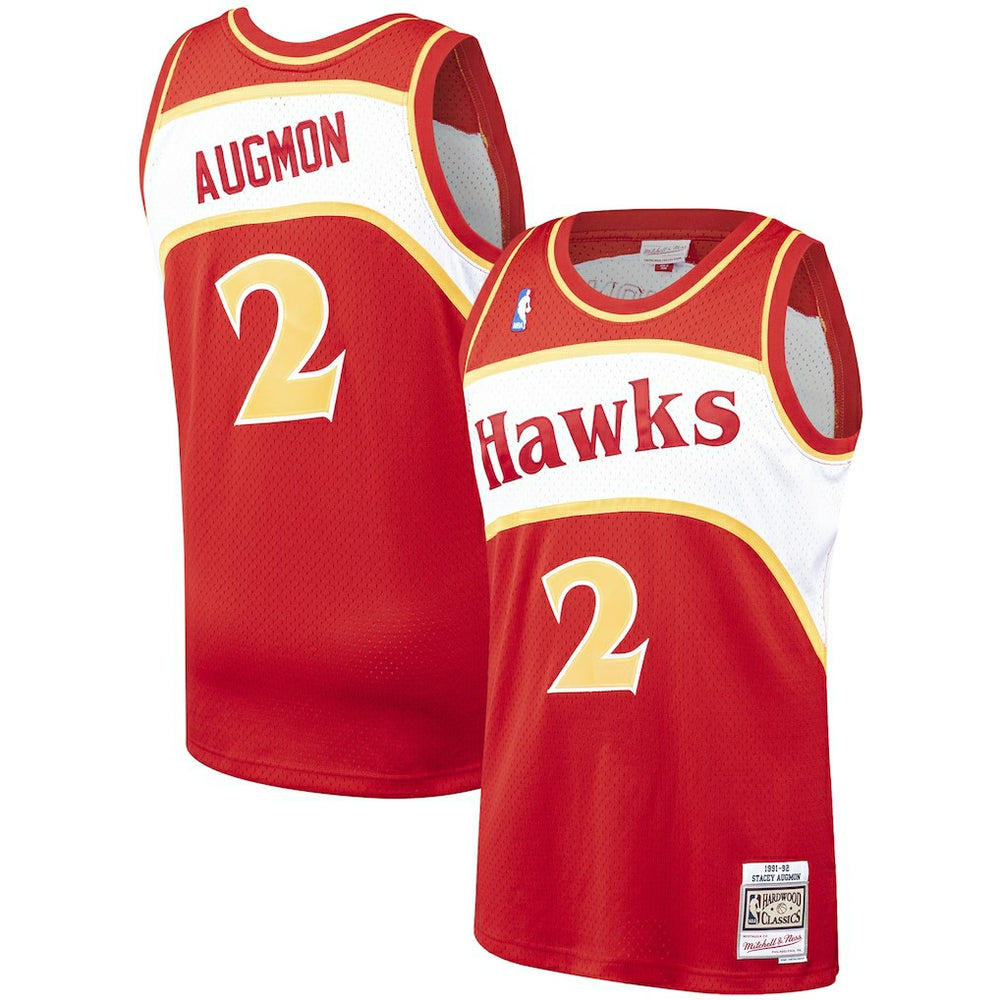 Stacey Augmon Atlanta Hawks 1991/92 Hardwood Classics Swingman Jersey - Red on sale