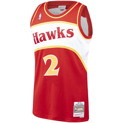 Stacey Augmon Atlanta Hawks 1991/92 Hardwood Classics Swingman Jersey - Red on sale