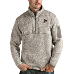 Atlanta Falcons Antigua Fortune Quarter-Zip Pullover Jacket - Oatmeal discount