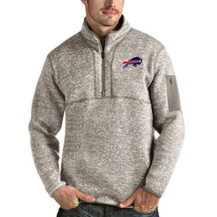 Buffalo Bills Antigua Fortune Quarter-Zip Pullover Jacket - Oatmeal online