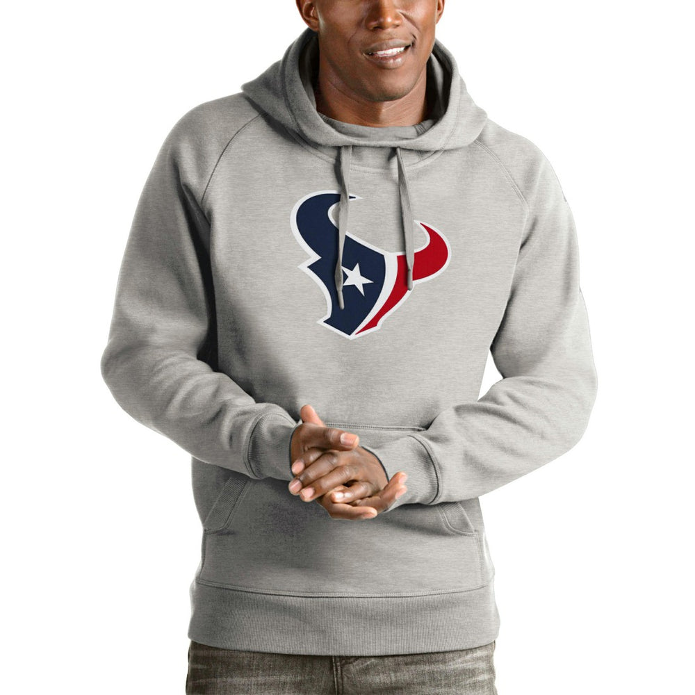 Houston Texans Antigua Victory Pullover Hoodie - Heather Gray online