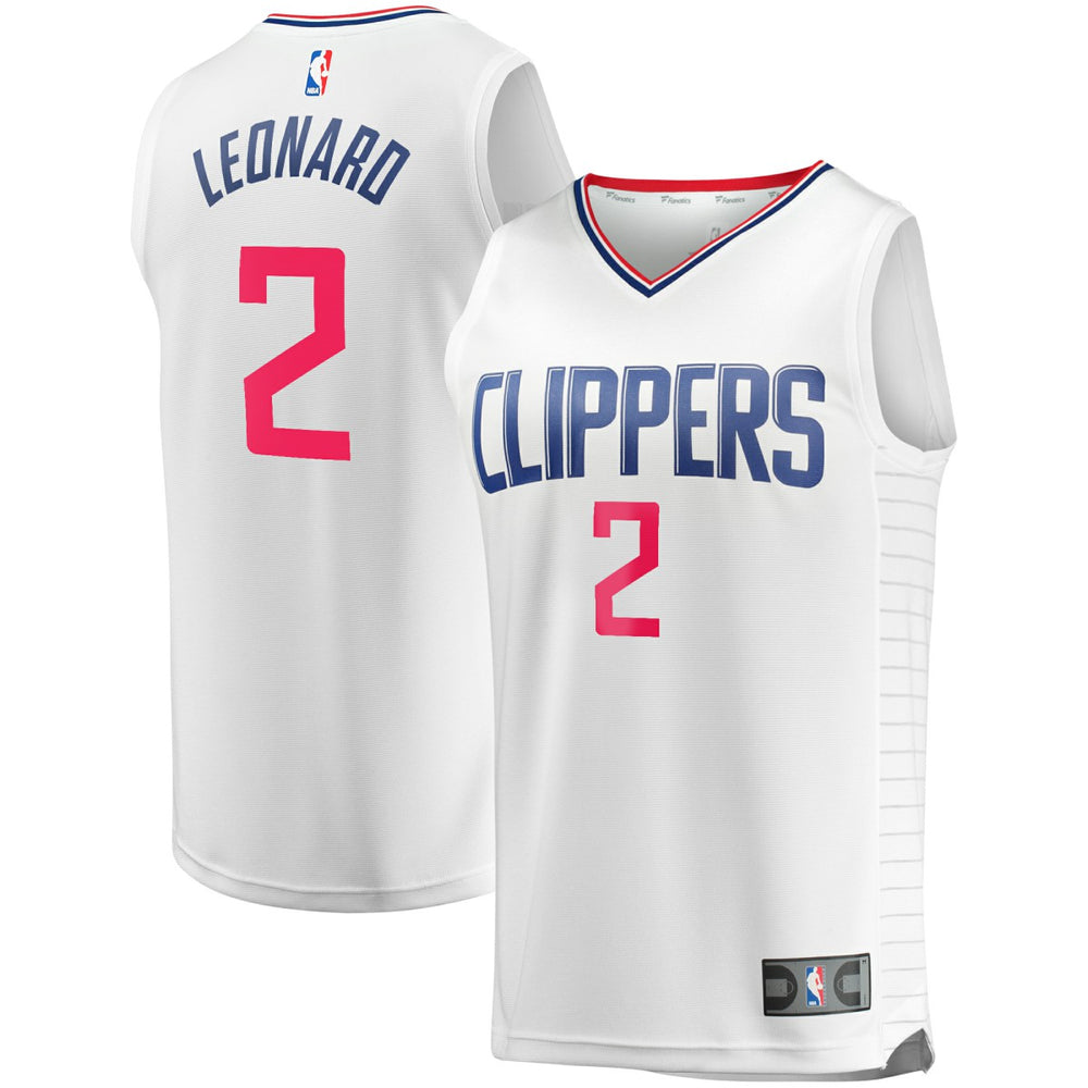 Kawhi Leonard LA Clippers Fast Break Replica Player Jersey - White - Association Edition outlet