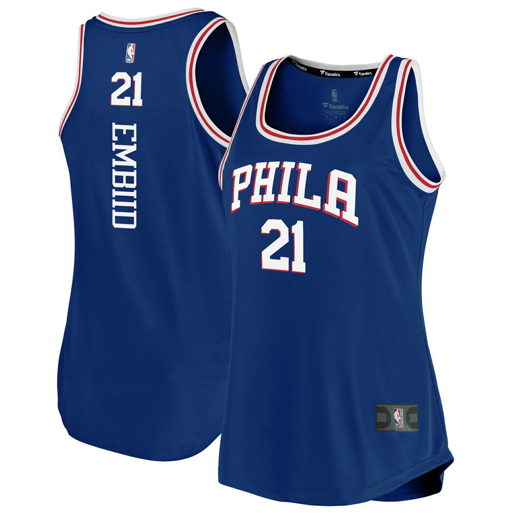 Joel Embiid Philadelphia 76ers Women's Fast Break Team Tank Jersey - Icon Edition - Royal online
