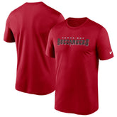 Tampa Bay Buccaneers Wordmark Legend Performance T-Shirt - Red sale