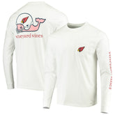 Arizona Cardinals Vineyard Vines Whale Helmet Long Sleeve T-Shirt - White discount