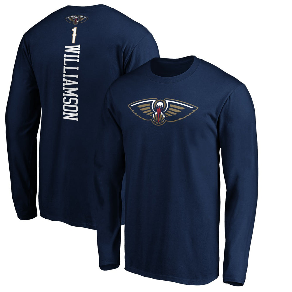 Zion Williamson New Orleans Pelicans Playmaker Name & Number Long Sleeve T-Shirt - Navy for sale