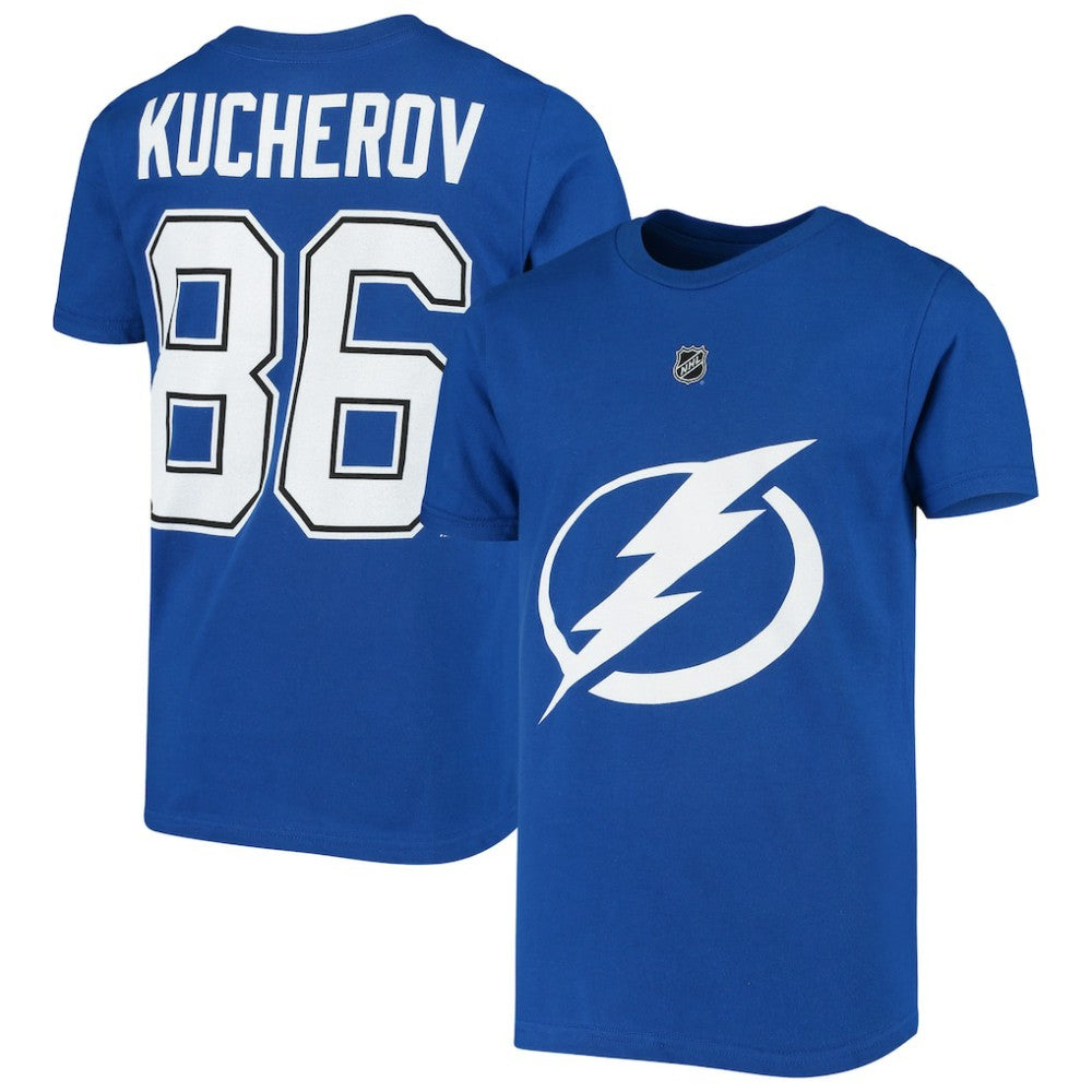 Nikita Kucherov Tampa Bay Lightning Youth Player Name & Number T-Shirt - Royal T-shirts