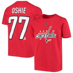TJ Oshie Washington Capitals Youth Player Name & Number T-Shirt - Red T-shirts