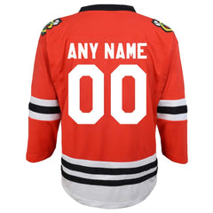 Chicago Blackhawks Youth Replica Custom Jersey - Red Jerseys