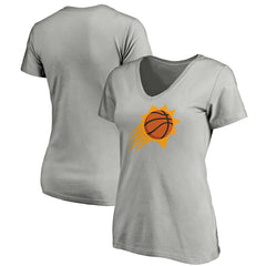 Phoenix Suns Women's Primary Logo Team V-Neck T-Shirt - Gray sale