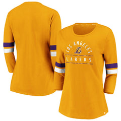 Los Angeles Lakers Women's Iconic Prolific Modern 3/4-Sleeve T-Shirt - Gold online