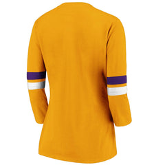 Los Angeles Lakers Women's Iconic Prolific Modern 3/4-Sleeve T-Shirt - Gold online