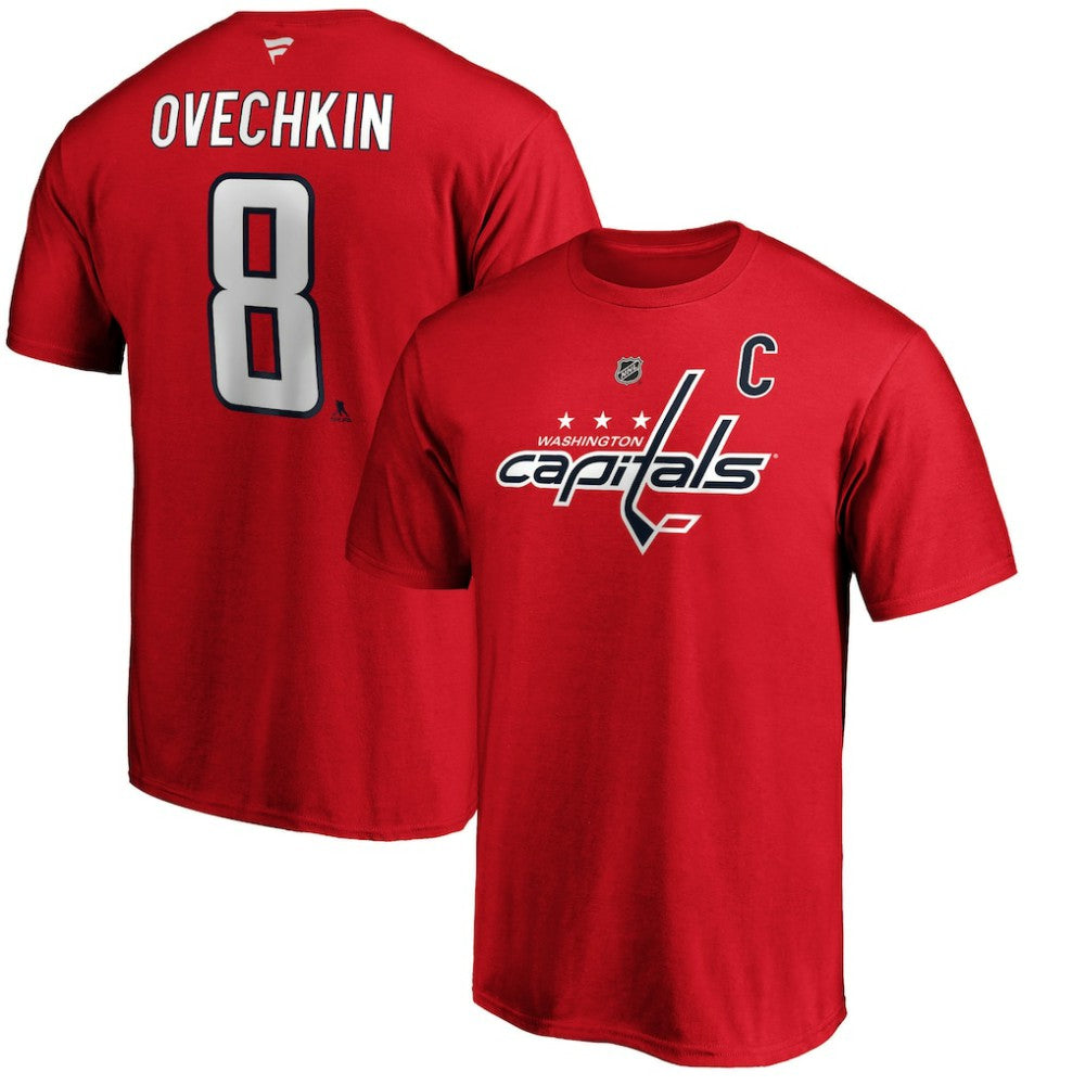 Alexander Ovechkin Washington Capitals Fanatics Authentic Stack Player Name & Number T-Shirt - Red T-shirts