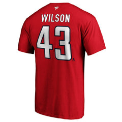 Tom Wilson Washington Capitals Fanatics Authentic Stack Player Name & Number T-Shirt - Red T-shirts