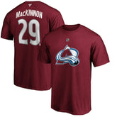 Nathan MacKinnon Colorado Avalanche Fanatics Authentic Stack Player Name & Number T-Shirt - Burgundy T-shirts