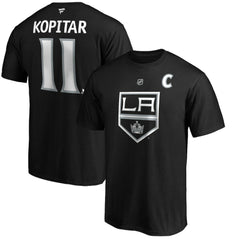 Anze Kopitar Los Angeles Kings Fanatics Authentic Stack Player Name & Number T-Shirt - Black T-shirts