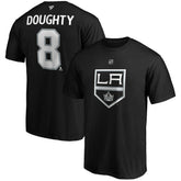 Drew Doughty Los Angeles Kings Fanatics Authentic Stack Name & Number Team T-Shirt - Black T-shirts