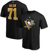 Evgeni Malkin Pittsburgh Penguins Fanatics Authentic Stack Player Name & Number T-Shirt - Black T-shirts